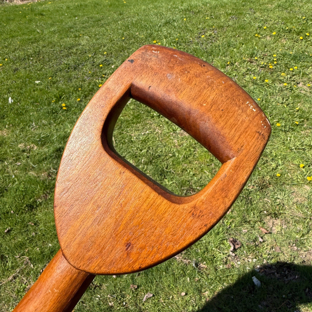 Antique Primitive Hand Carved Wooden Grain Scoop Shovel Farm Tool Rustic Decor