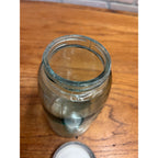 Antique Vintage Early Ball Jar Pair Crude Blue Glass