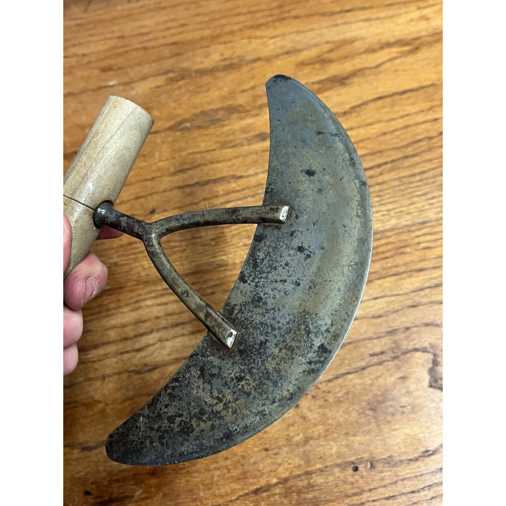 Antique Primitive Cast Steel Food Chopper Dough Cutter Kitchen Decor