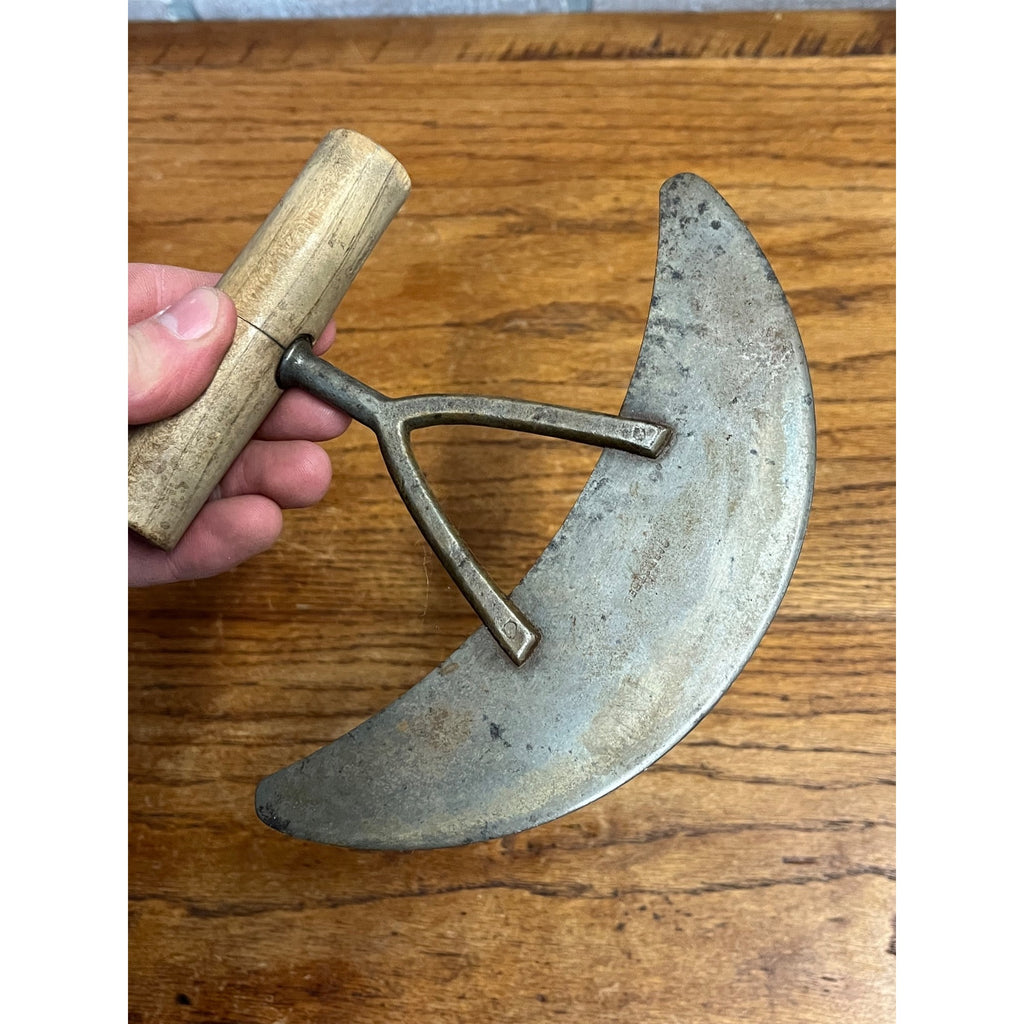Antique Primitive Cast Steel Food Chopper Dough Cutter Kitchen Decor