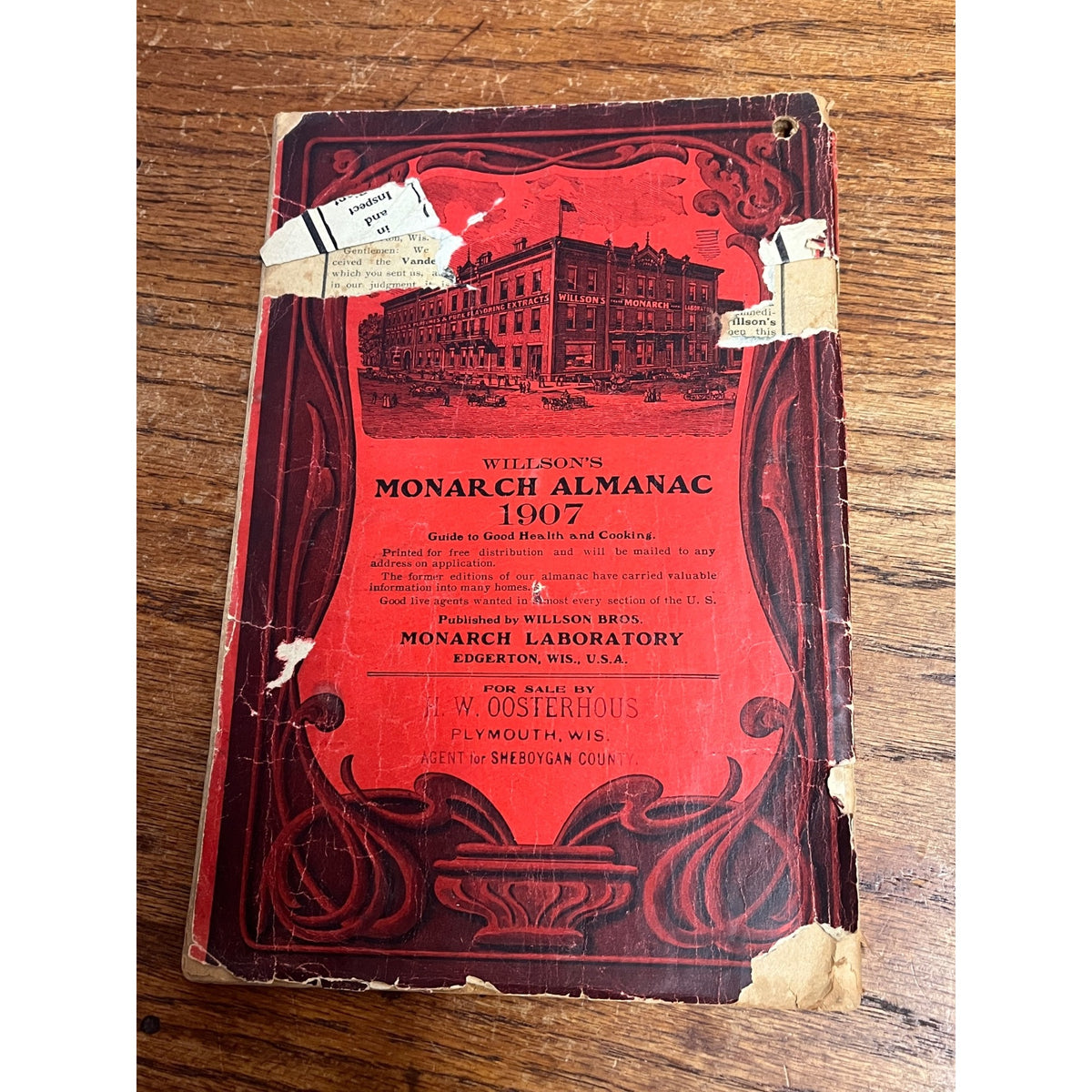 Willson's Monarch Remedies 1907 Almanac Guide to Health Cooking - Edgerton, WI