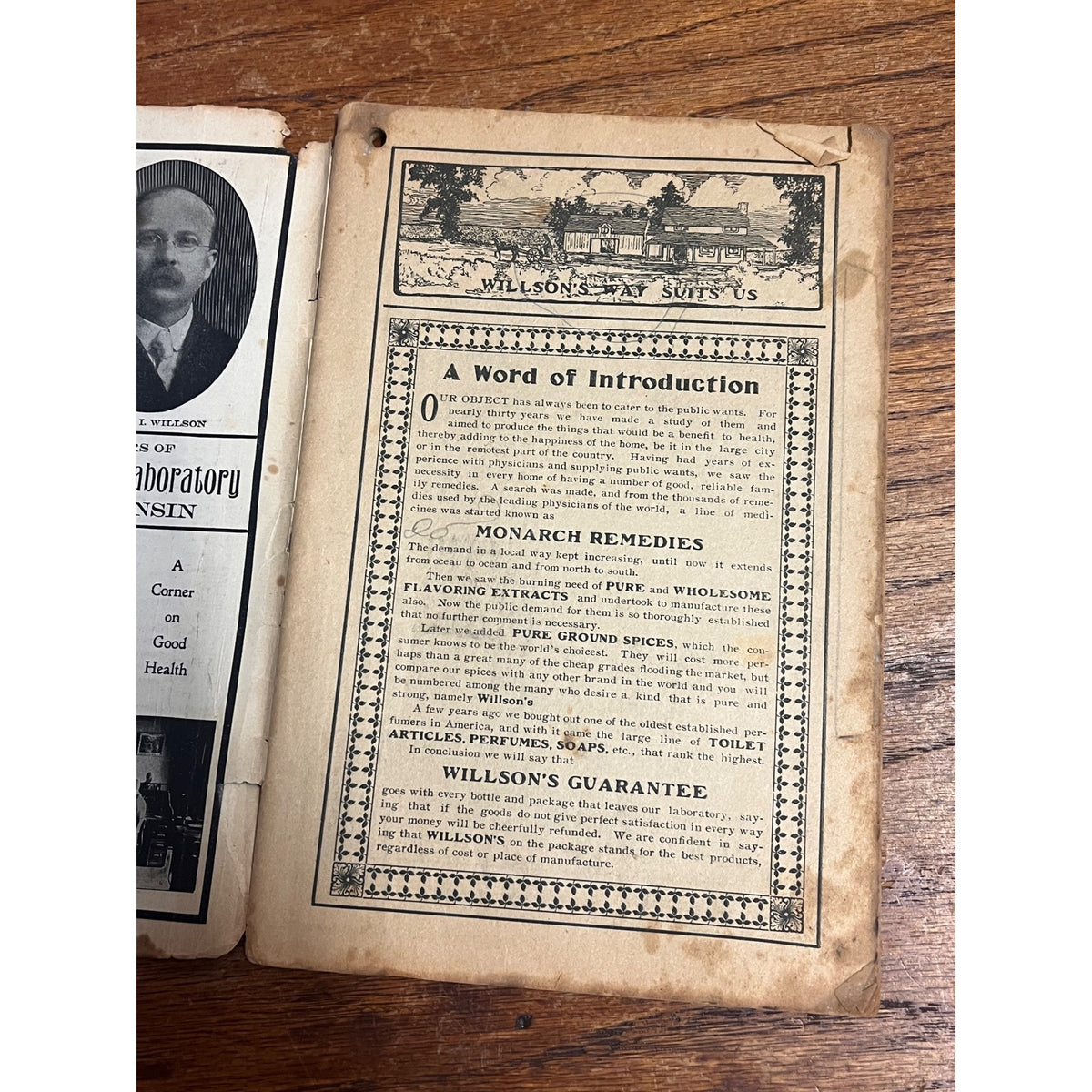 Willson's Monarch Remedies 1907 Almanac Guide to Health Cooking - Edgerton, WI