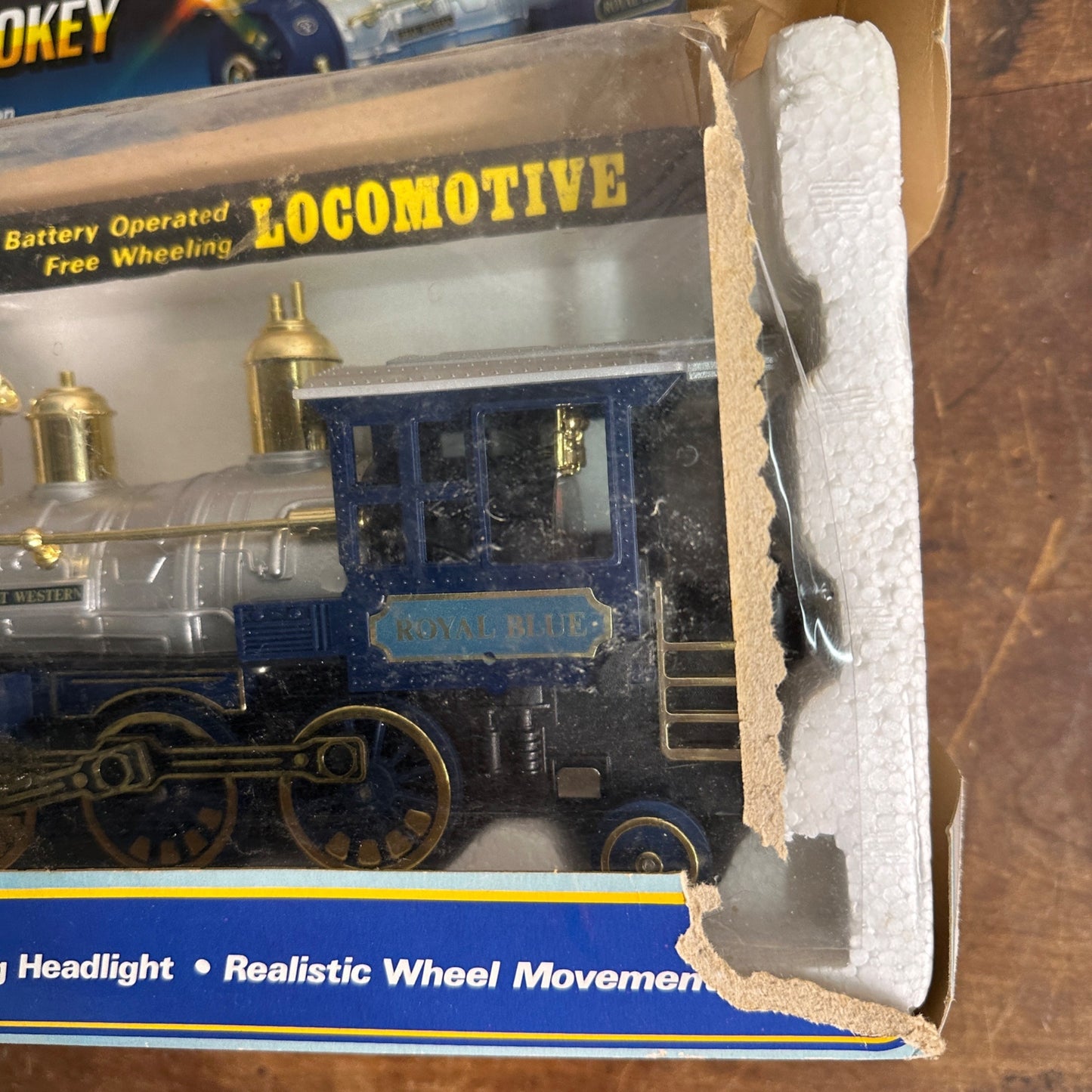 1981 NEW BRIGHT VINTAGE OLD SMOKEY GREAT WESTERN ROYAL BLUE TRAIN LOCOMOTIVE