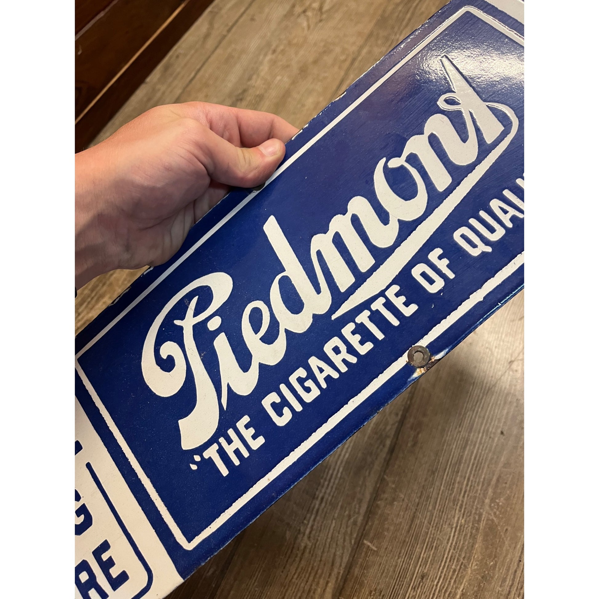 Piedmont Cigars Cigarettes Tobacco Reproduction Porcelain Sign Drug Store Advertising
