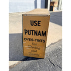 Vintage Putnam Fadeless Dyes & Tints Store Display Advertising Cabinet Sign