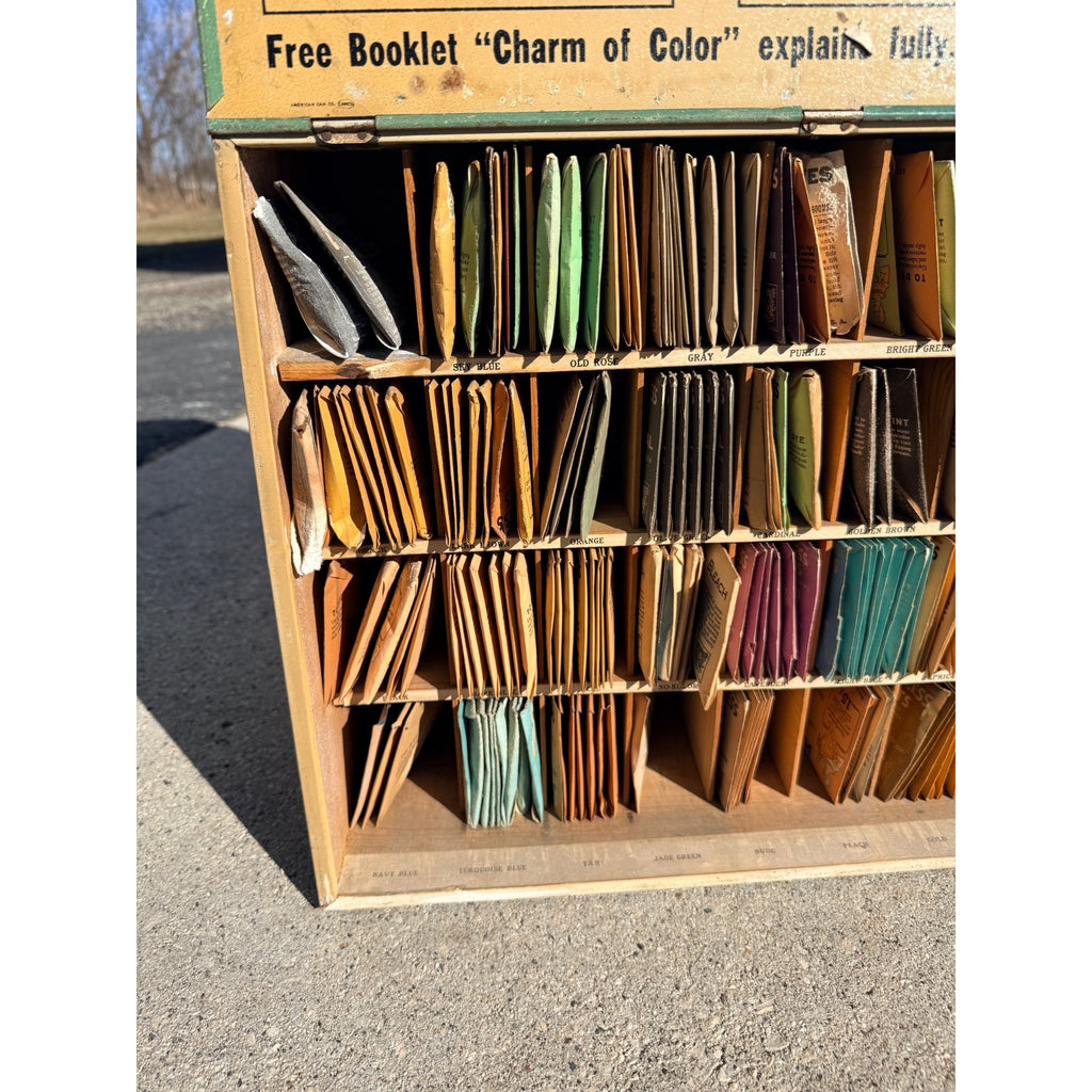 Vintage Putnam Fadeless Dyes & Tints Store Display Advertising Cabinet Sign