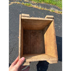 Vintage Antique Trolley National Mfg. Co. Wood Box Crate Sterling Ill Barn Door