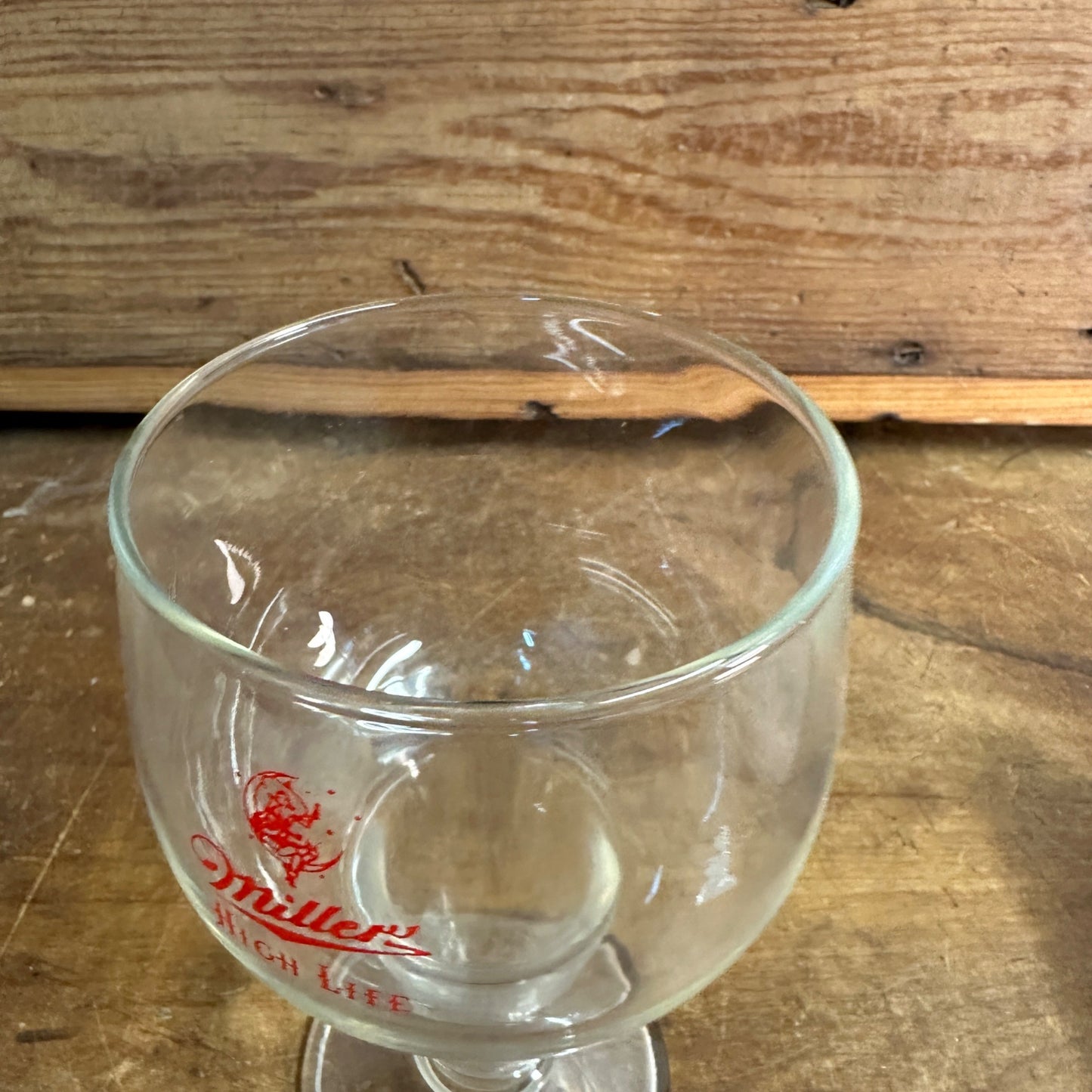 MILLER HIGH LIFE LADY ON THE MOON GOBLET PUB STEM GLASS