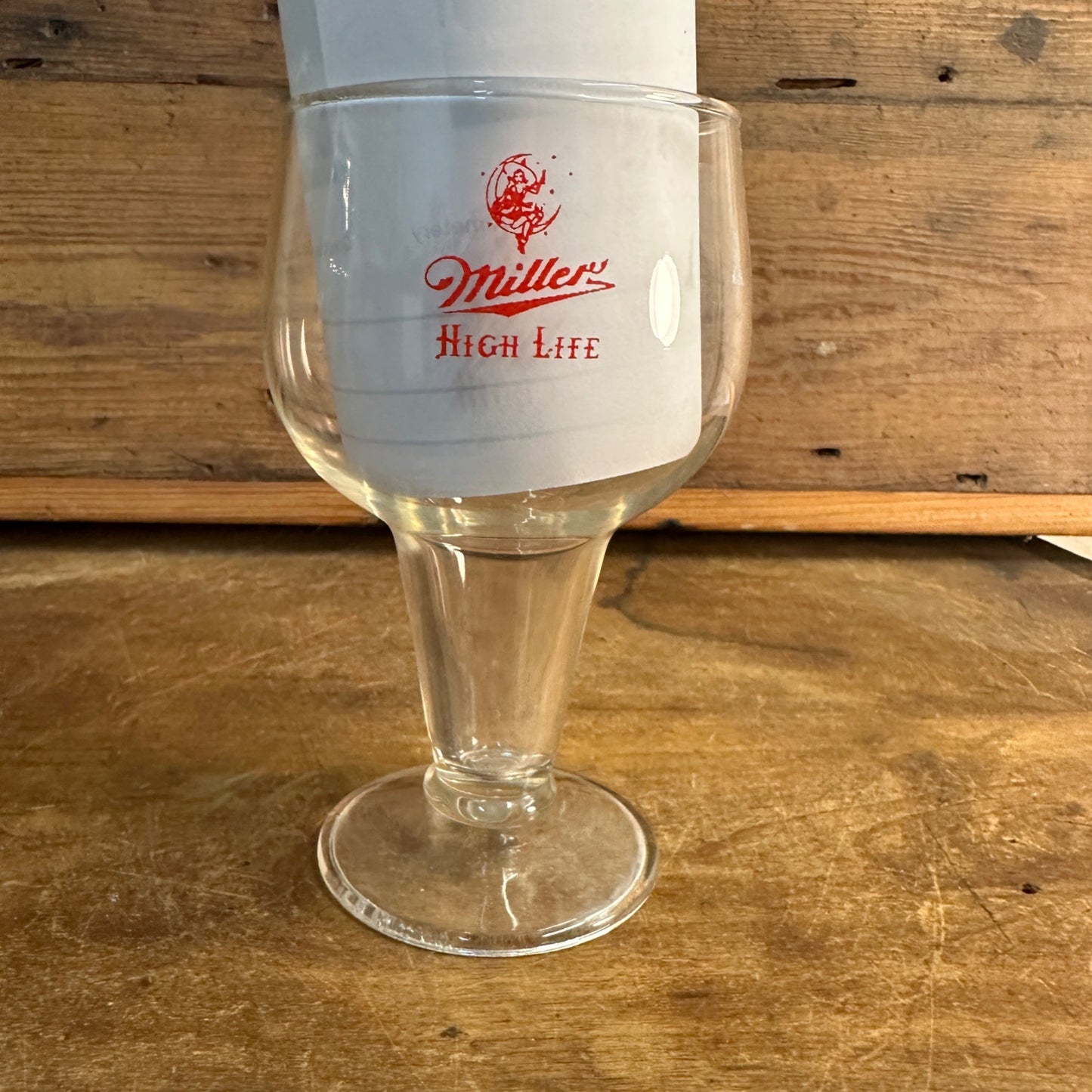 MILLER HIGH LIFE LADY ON THE MOON GOBLET PUB STEM GLASS