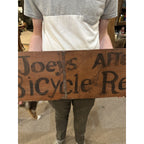 Vintage 1950s Joey's After School Bicycle Repairs Wooden Trade Advertising Sign