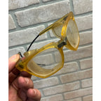 Vintage Willson Folding Hinged Safety Glasses Mesh Sides Aviation Steampunk USA