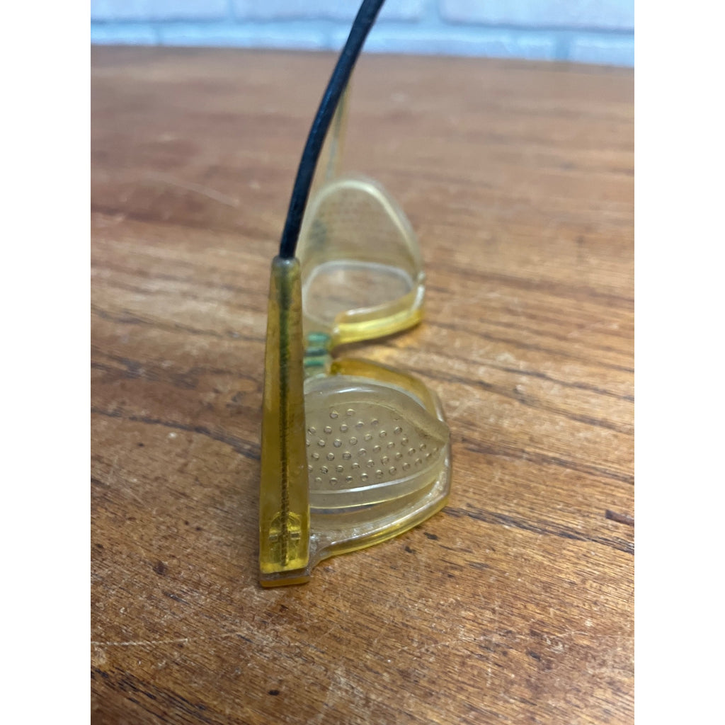 Vintage Willson Folding Hinged Safety Glasses Mesh Sides Aviation Steampunk USA