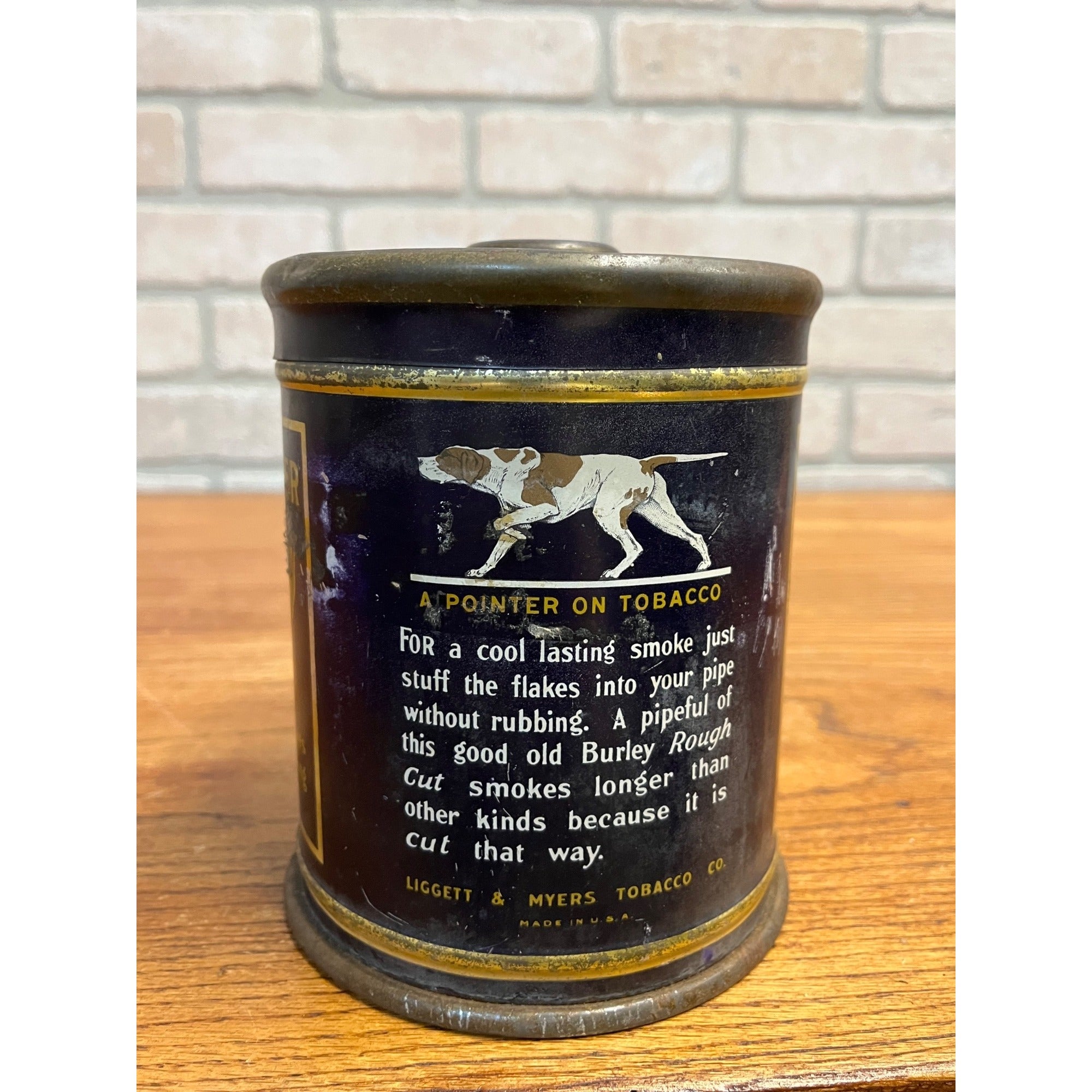 1950s Vintage Granger Rough Cut Pipe Tobacco Round Tin Can