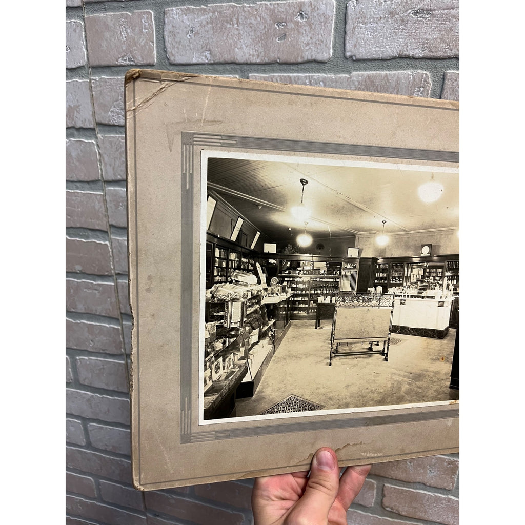 Original Large Cabinet Photo of Soda Fountain Drug Candy Store Milwaukee Wis