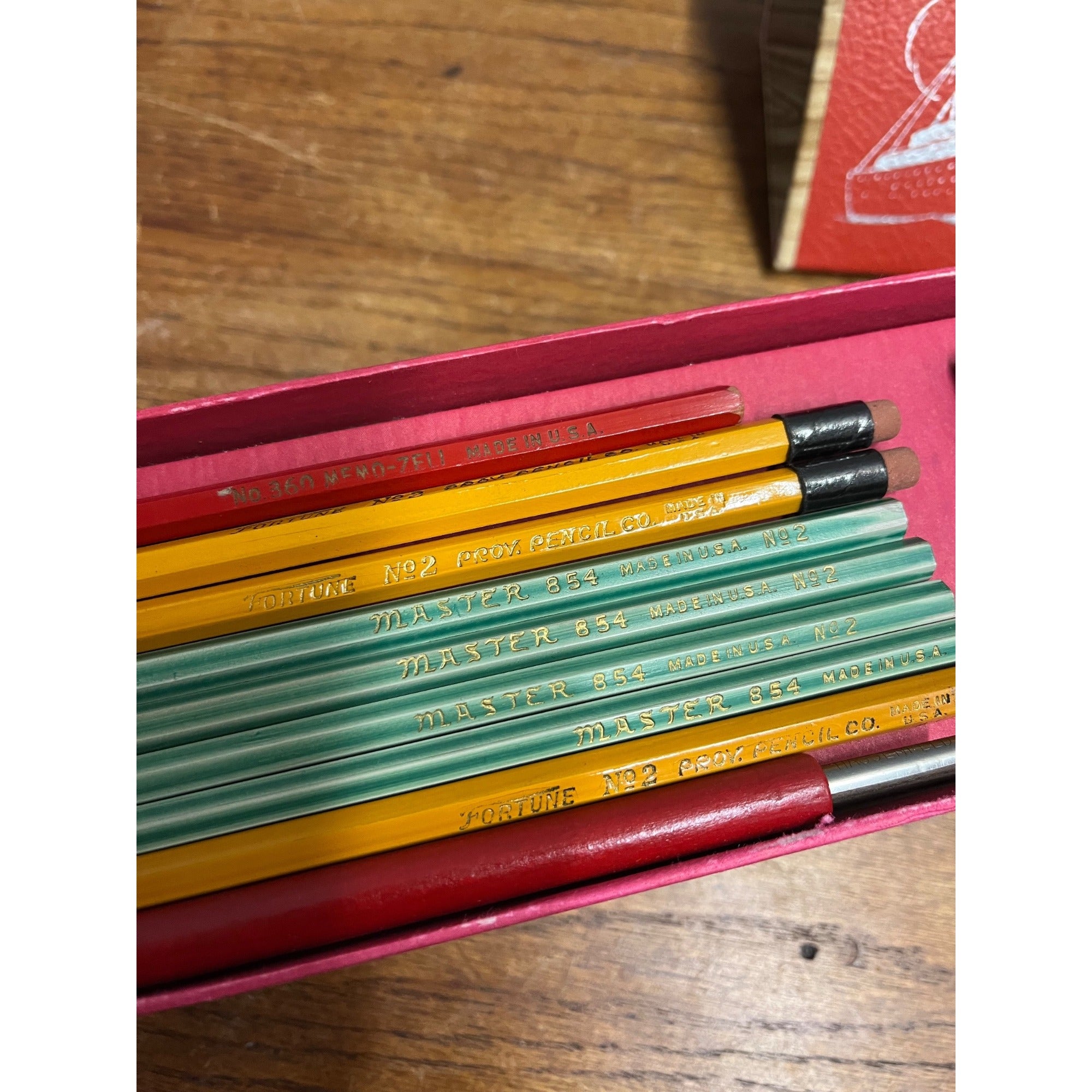 RARE Vintage 1930s Child's Travel Themed Pencil Set Railroad Airline TWA Ships