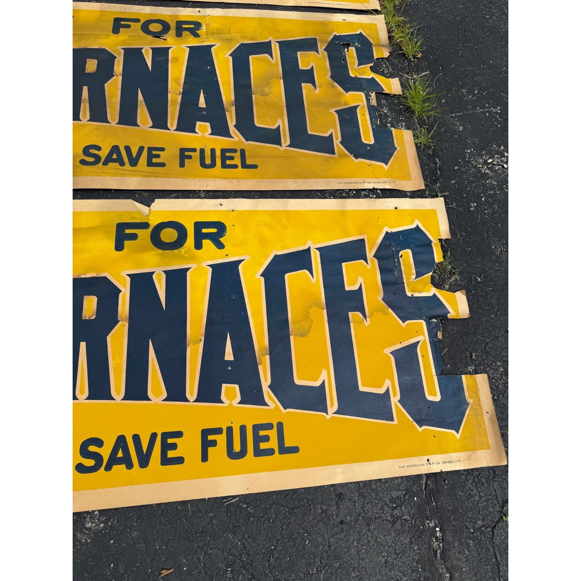 (3) RARE Vintage Early 1900s Jewel Furnaces Stoves Advertising Banner Sign Detroit