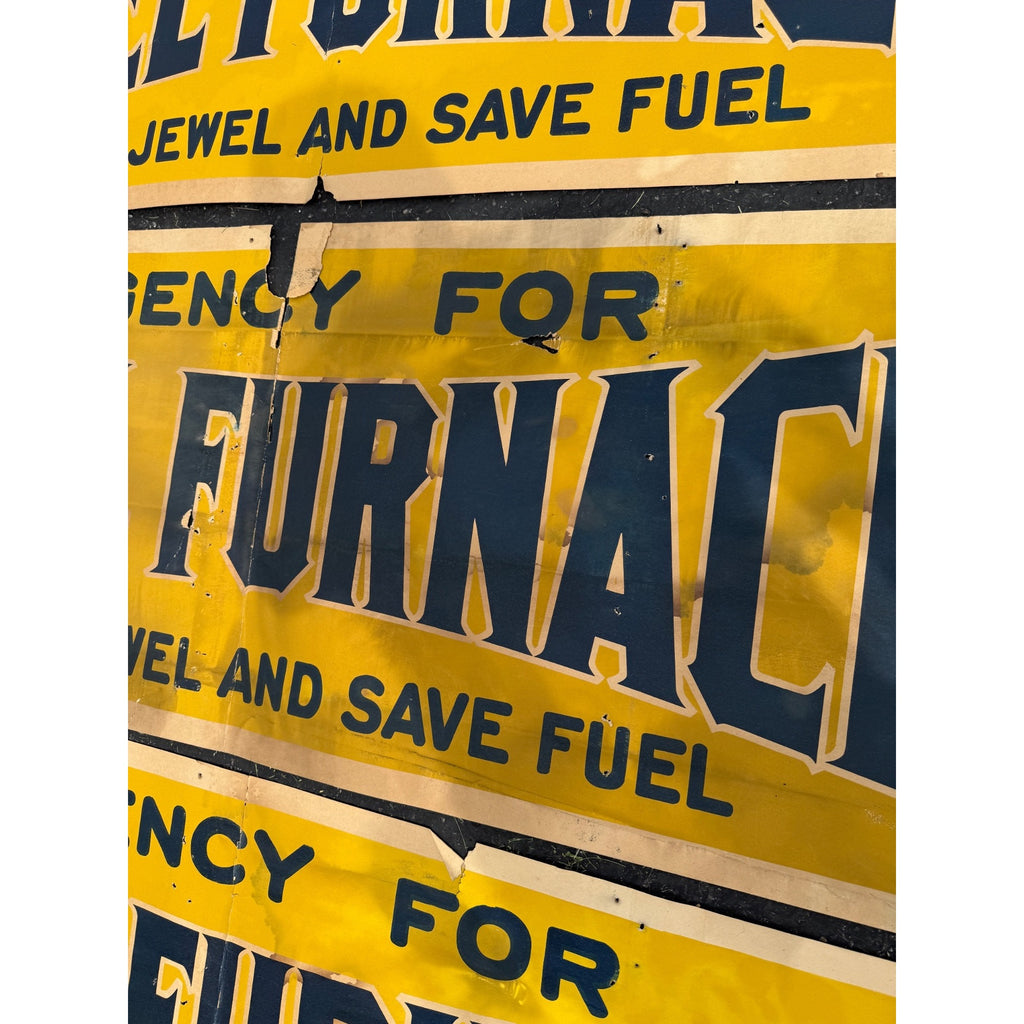 (3) RARE Vintage Early 1900s Jewel Furnaces Stoves Advertising Banner Sign Detroit