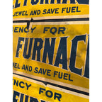 (3) RARE Vintage Early 1900s Jewel Furnaces Stoves Advertising Banner Sign Detroit
