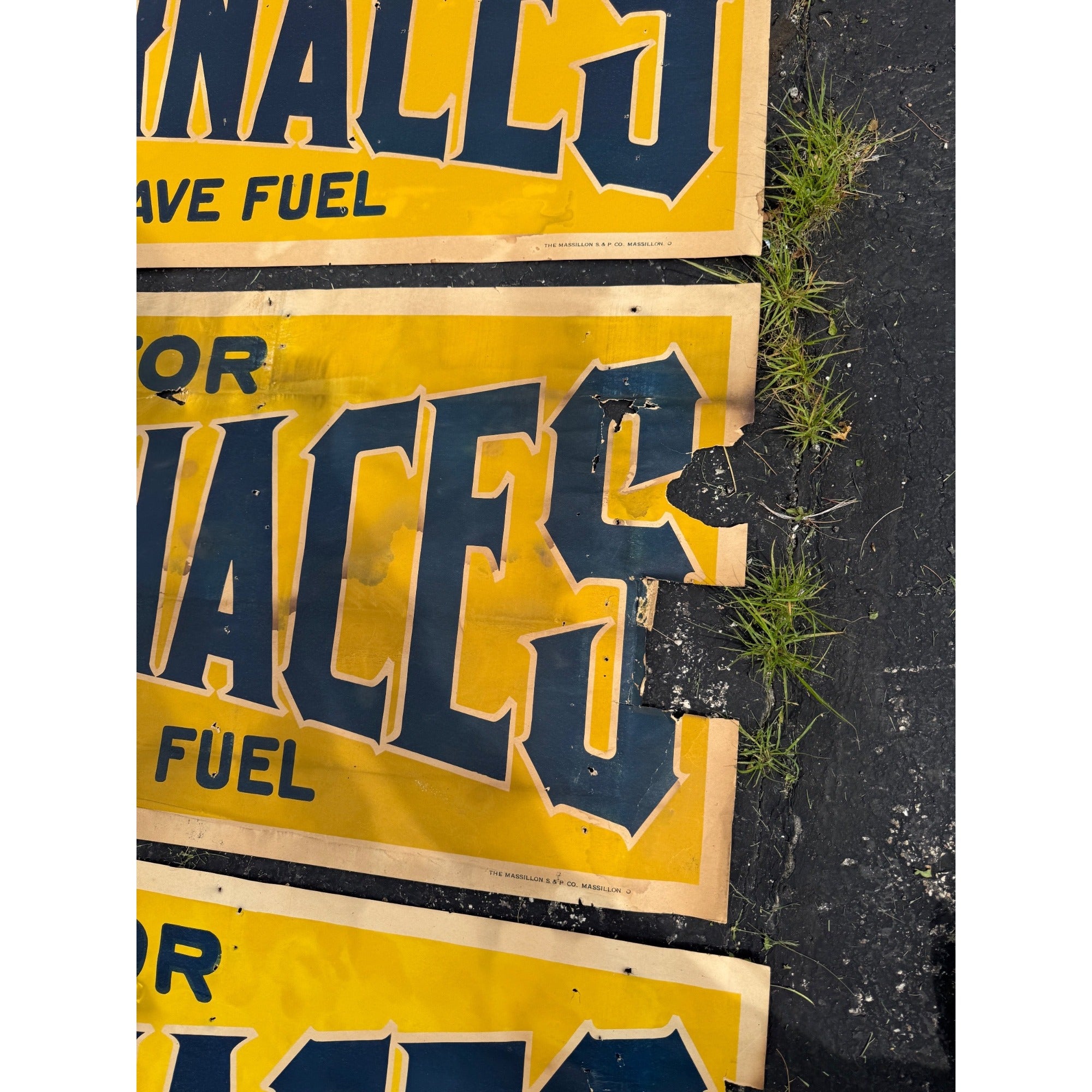 (3) RARE Vintage Early 1900s Jewel Furnaces Stoves Advertising Banner Sign Detroit