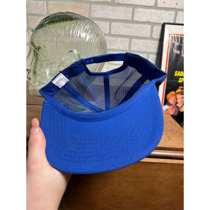 VINTAGE BLUE CHEVROLET CHEVY NOS YELLOW MESH SNAPBACK CAP HAT