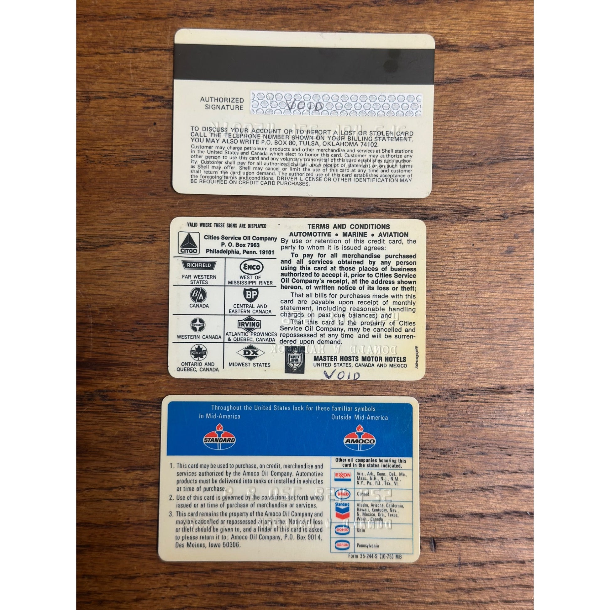Vintage 1960s Gas Service Station Credit Charge Cards Citgo Standard Oil Shell