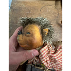 Vintage Steiff Hedgehogs Mucki Micki Mecki Lot (3) Dolls Hand Puppet Germany