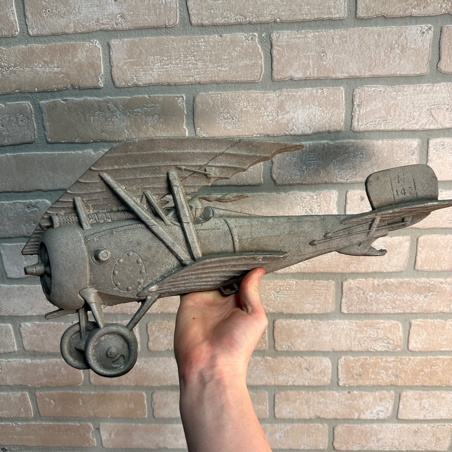 1975  VTG SEXTON AIRPLANES CAST ALUMINUM WALL ART DECOR