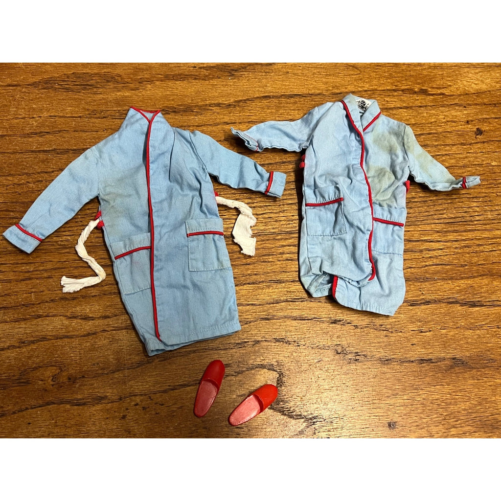 Vintage 1960s Ideal Tammy Doll Family Ted Dad Outfit Bathrobe & Slippers 9457-3