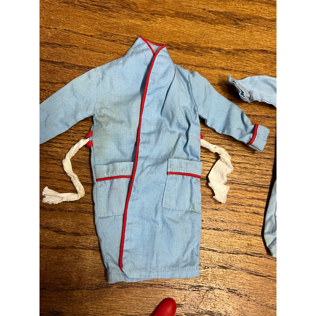 Vintage 1960s Ideal Tammy Doll Family Ted Dad Outfit Bathrobe & Slippers 9457-3