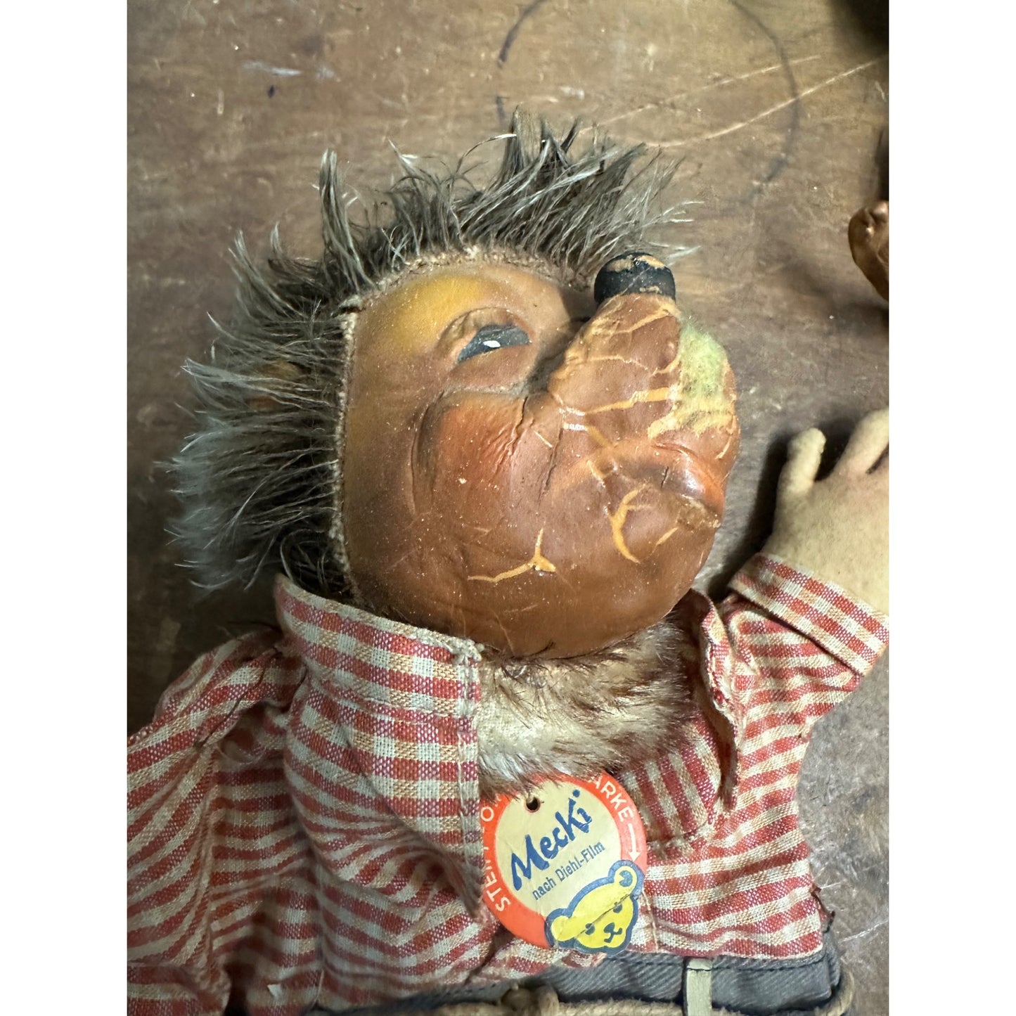 Vintage Steiff Hedgehogs Mucki Micki Mecki Lot (3) Dolls Hand Puppet Germany