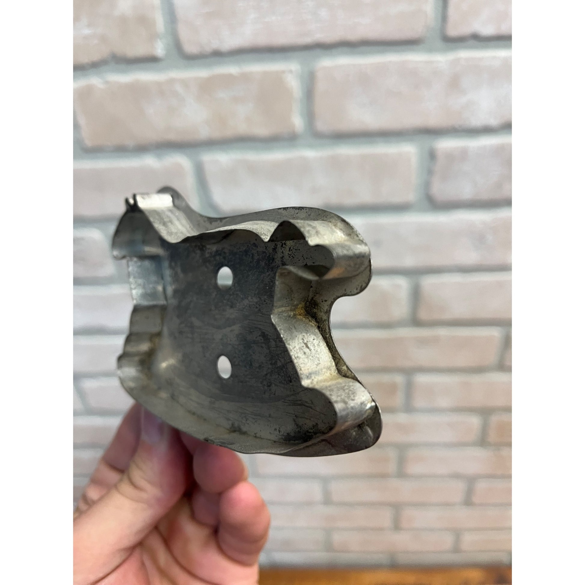 Antique Vintage Primitive Rocking Horse Tin Metal Cookie Cutter Soldered Handle