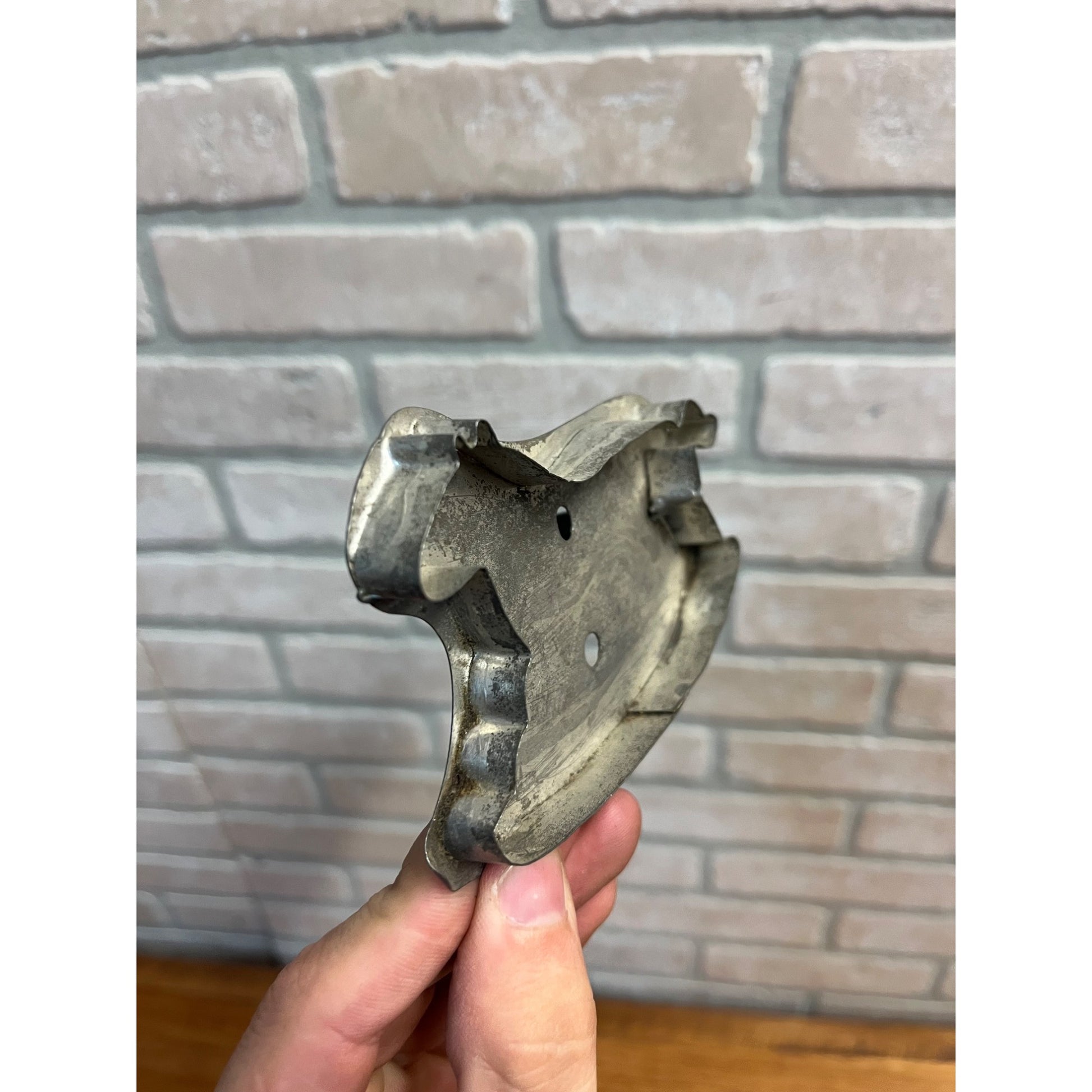 Antique Vintage Primitive Rocking Horse Tin Metal Cookie Cutter Soldered Handle