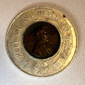 Vintage Fond Du Lac, Wisconsin WI T. E. Ahern Clothing Store Encased Cent Penny