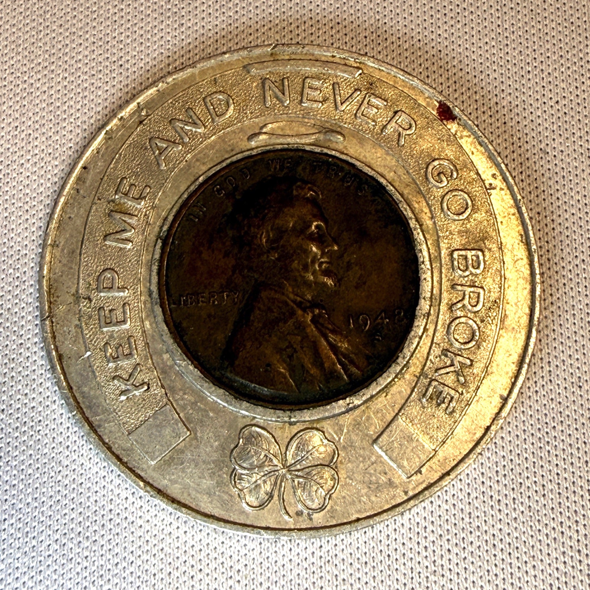 Vintage Fond Du Lac, Wisconsin WI T. E. Ahern Clothing Store Encased Cent Penny
