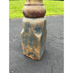 Original Antique 19th c. Hand Painted Wooden Barber Pole Advertising Trade Sign