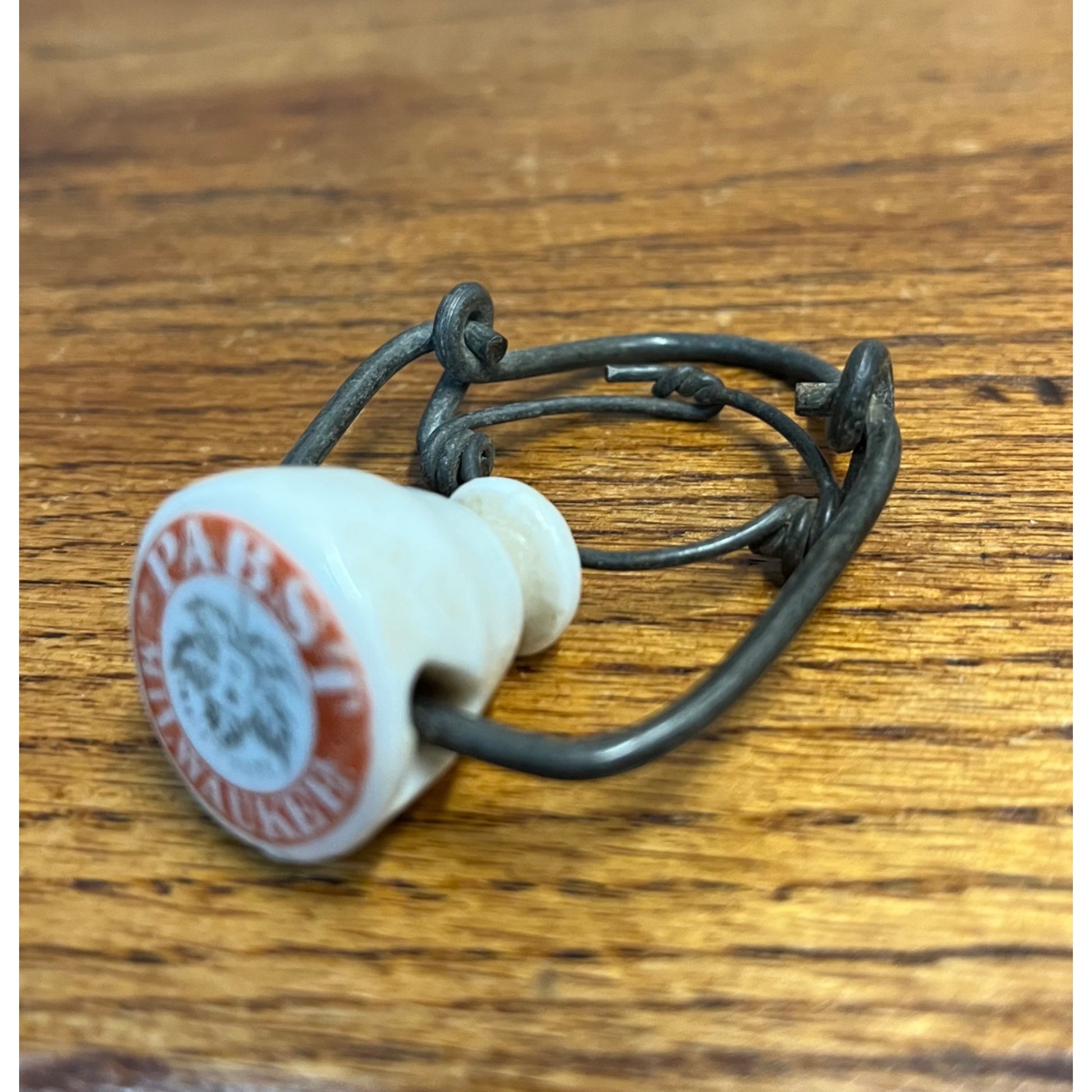 Vintage Pre-Prohibition 1890s Pabst Milwaukee Beer Porcelain Bottle Stopper