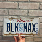 Vintage Illinois License Plate Custom Vanity Truck Abraham Lincoln BLK MAX
