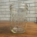 Vintage Ball Wide Mouth Mason Pint Jar - Clear Embossed Fruit 66 Mason