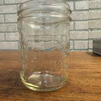 Vintage Ball Wide Mouth Mason Pint Jar - Clear Embossed Fruit 66 Mason
