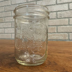Vintage Ball Wide Mouth Mason Pint Jar - Clear Embossed Fruit 66 Mason