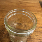 Vintage Ball Wide Mouth Mason Pint Jar - Clear Embossed Fruit 66 Mason