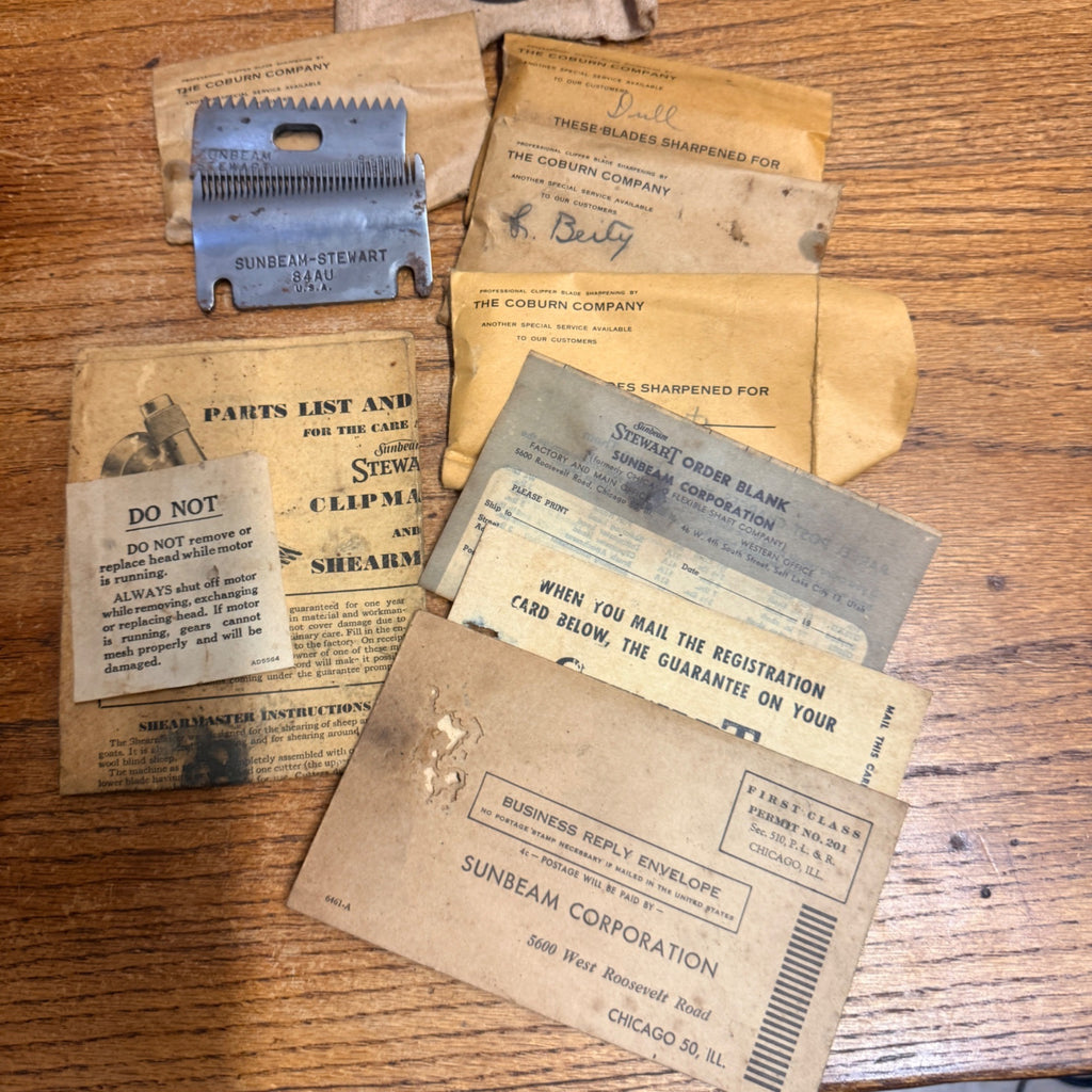 Vintage Sunbeam Stewart Electric Clipmaster Livestock Hair Trimming Device Original Box Works