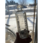 L. Werrbach c1890s Milwaukee Wis Embossed Soda Bottle Blob Top Hutchinson