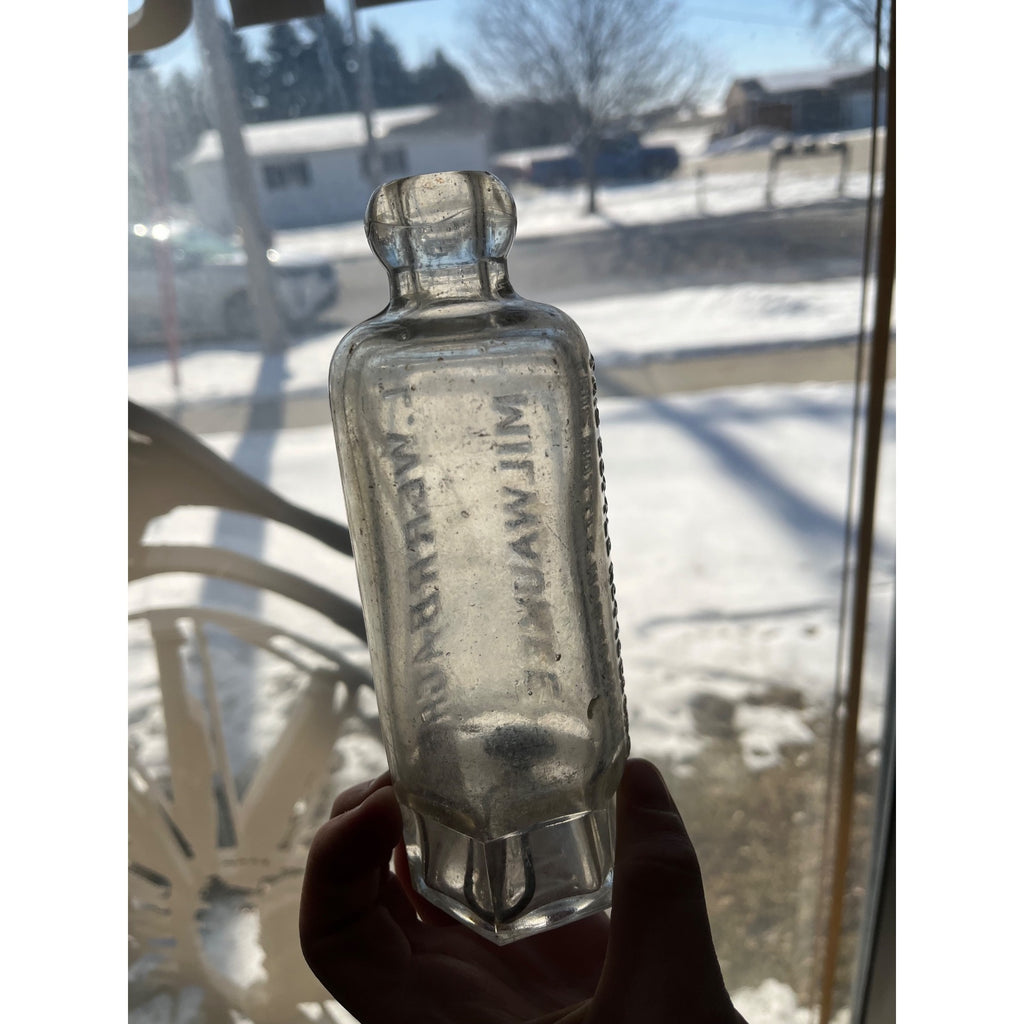 L. Werrbach c1890s Milwaukee Wis Embossed Soda Bottle Blob Top Hutchinson