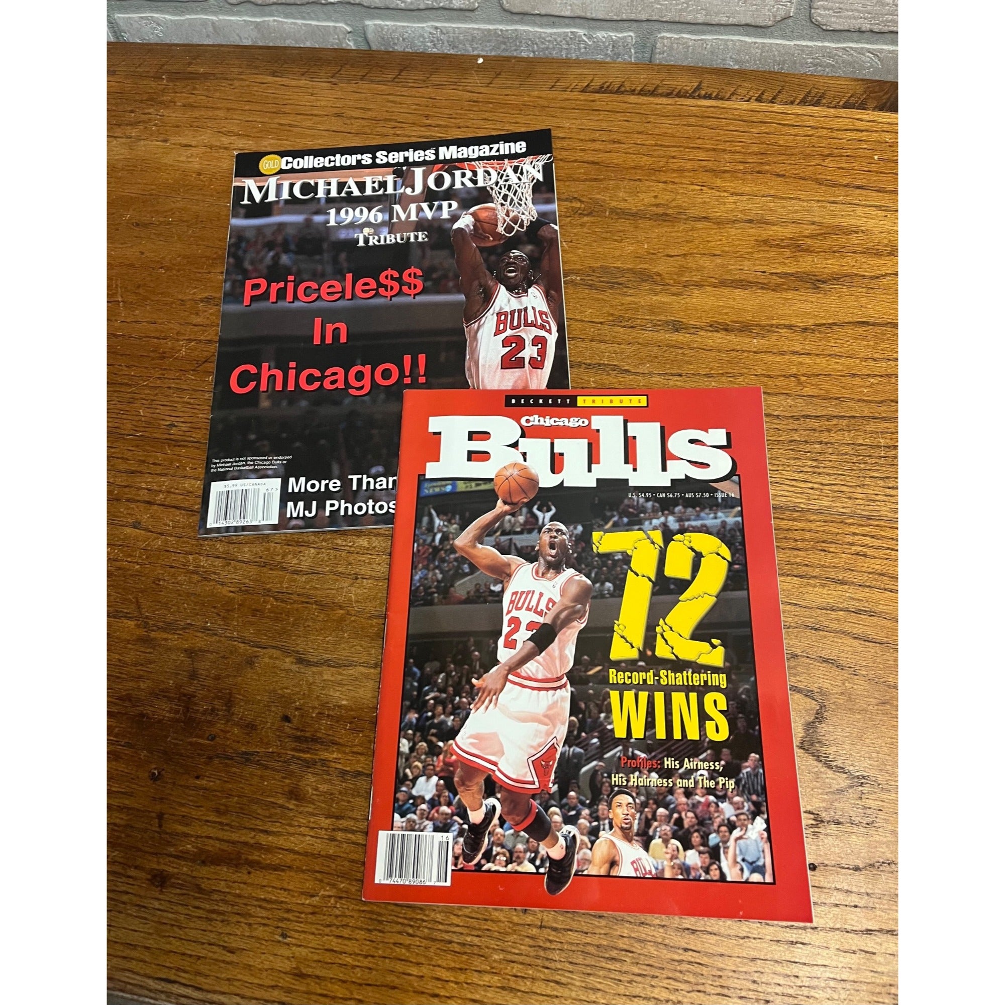 Vintage Michael Jordan Magazines (2) Bulls Beckett Tribute 1996 Collector Series