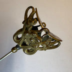Antique Victorian Hair Stick Pin Ornate Floral Art Nouveau Monogram