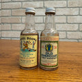 Vintage Novelty Bottles Daniel Booze Kentucky Feud Oil & Overcoat Par Beverage