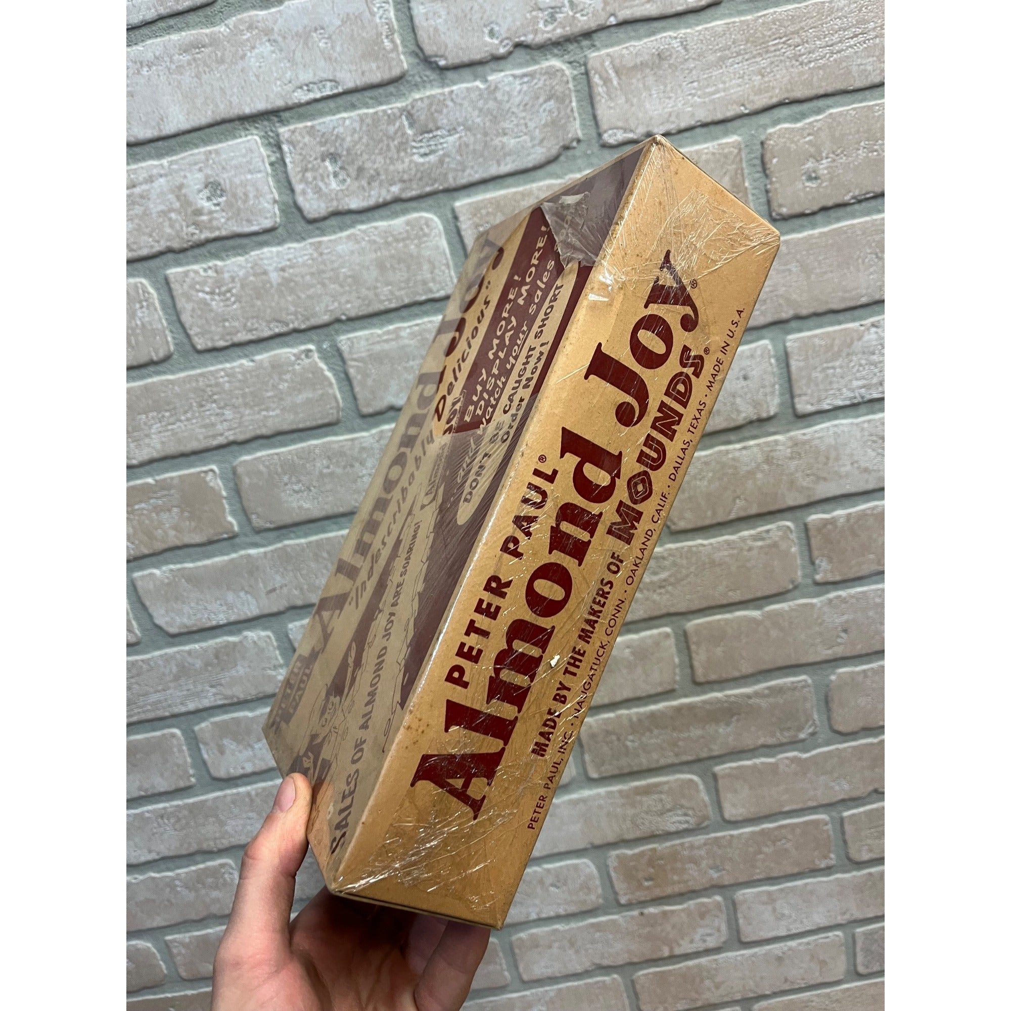 Vintage Almond Joy Peter Paul Candy Bar Store Display Advertising Empty Box