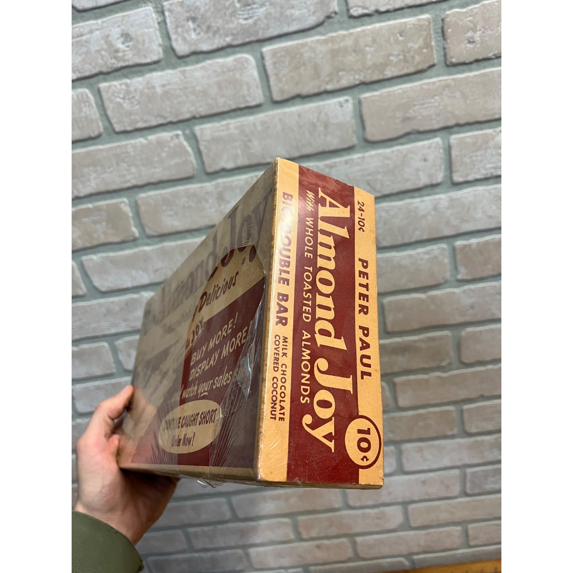 Vintage Almond Joy Peter Paul Candy Bar Store Display Advertising Empty Box