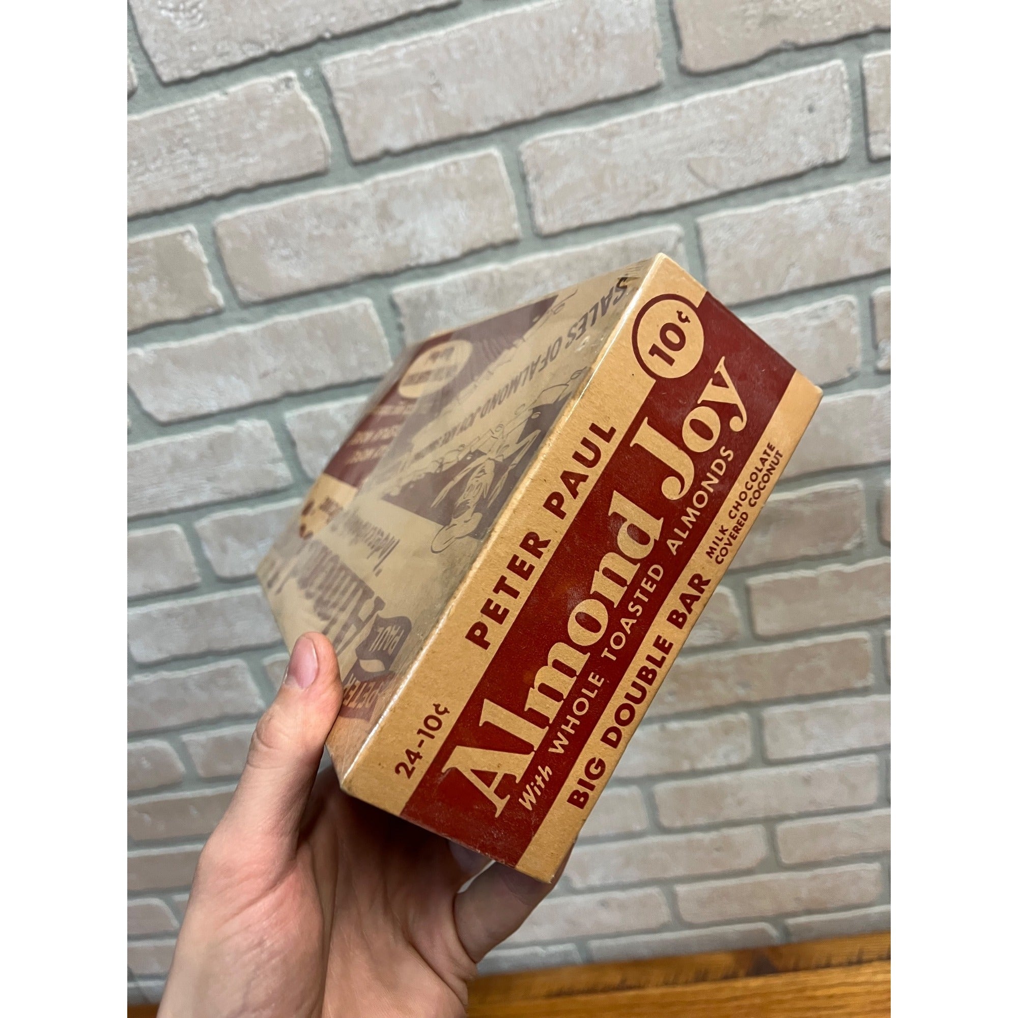 Vintage Almond Joy Peter Paul Candy Bar Store Display Advertising Empty Box
